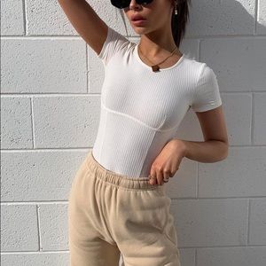 MOVING MOUNTAINS BODYSUIT WHITE